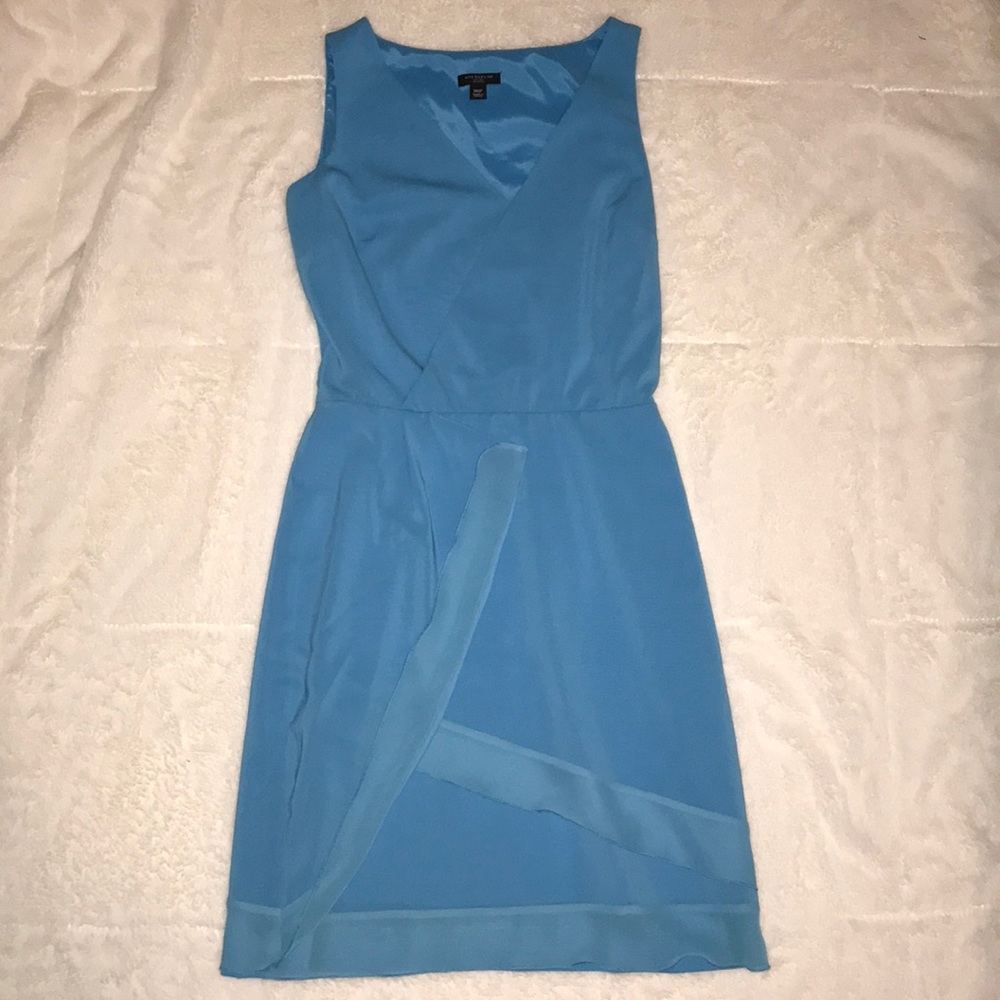 Ann Taylor blue midi dress
